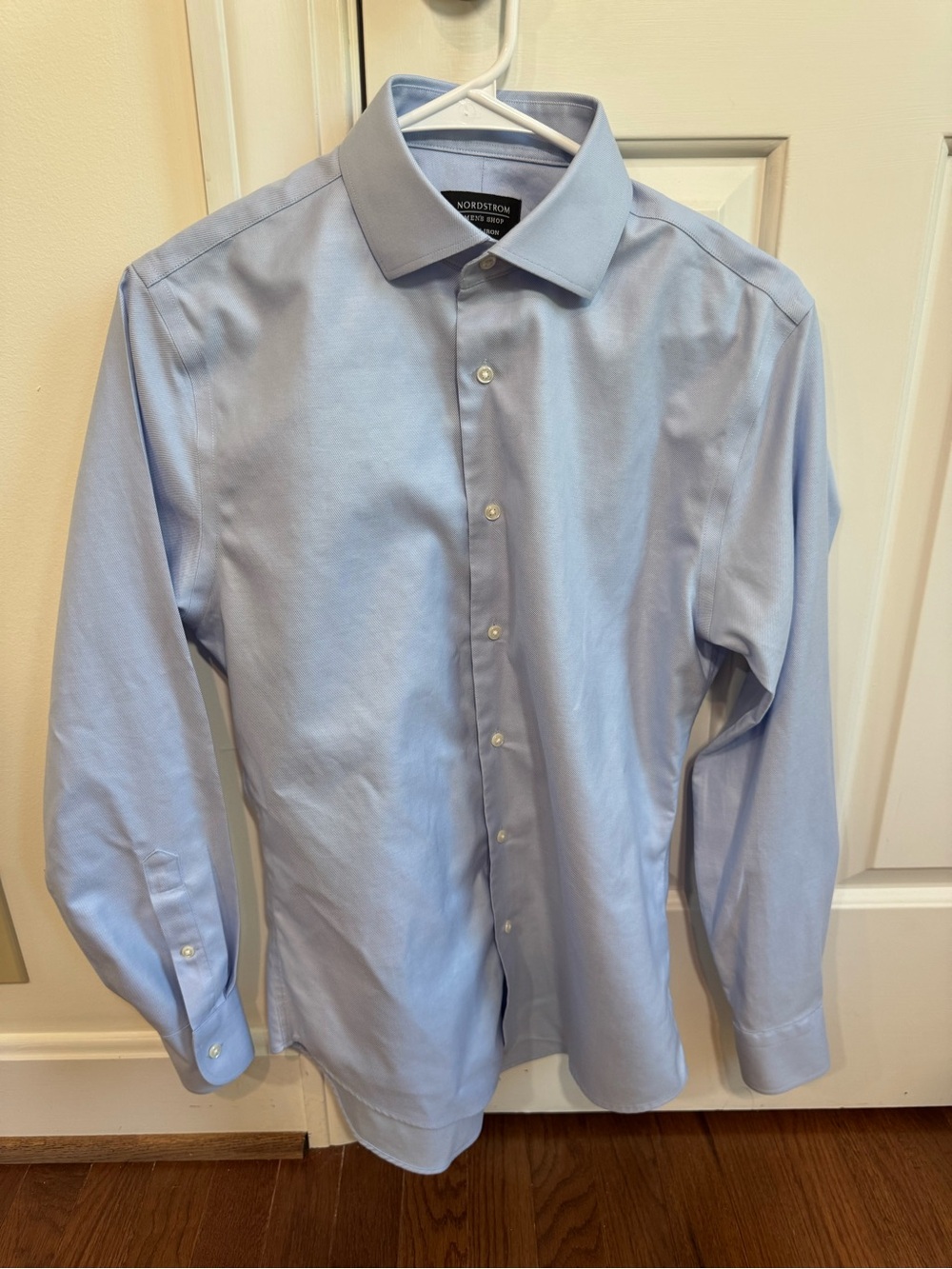 Nordstrom Light Blue Cotton Spread-Collar Dress Shirt